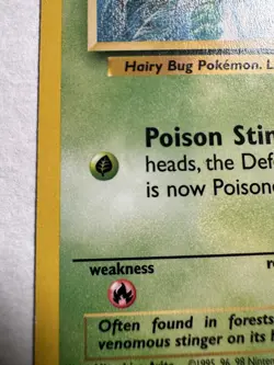 Weedle Base Set 2 Regular Card 100/130 Pokemon TCG Card Common - Image 2