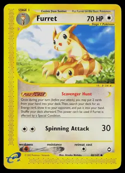 Pokemon Card - Furret Aquapolis 48/147 Uncommon - Image 1