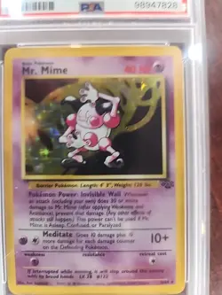 Mr. Mime Jungle Holo Pokemon Card WOTC NM Mint PSA 8 - Image 4
