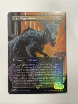 Grim Giganotosaurus (Borderless) Universes Beyond Jurassic World Collection Foil - Image 1