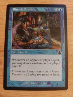Rhystic Study - 45/143 (Prophecy) - Near Mint NM - Common - Image 1