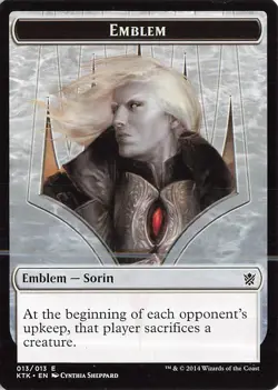 Emblem - Sorin, Solemn Visitor T Khans of Tarkir 13 NM - Image 1