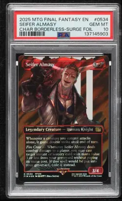 Surge Foil - Seifer Almasy (Borderless Number) PSA 10 GEM MT - Image 1