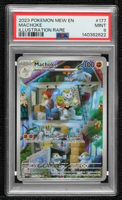 Machoke Illustration Rare Pokemon Scarlet & Violet 151 MEW PSA 9 MINT - Image 1