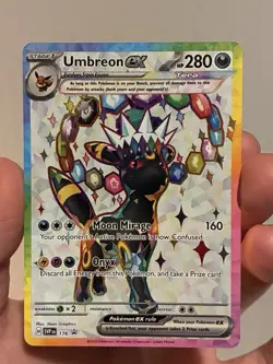 Pokemon Prismatic Evolutions Umbreon EX 176 Black Star Promo - Image 1