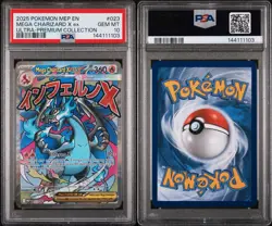 2025 POKEMON MEP EN-ME BLACK STAR PROMO #023 MEGA CHARIZARD X EX PSA 10 - Image 3