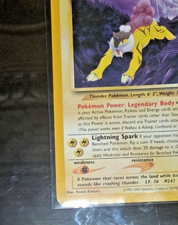 🔥1999 Pokemon TCG WOTC Raikou 22/64 Neo Revelation Regular Vintage - Image 2
