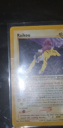 🔥1999 Pokemon TCG WOTC Raikou 22/64 Neo Revelation Regular Vintage - Image 5