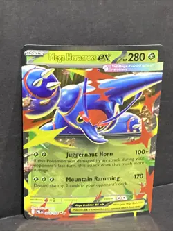 Mega Heracross Ex Pokemon ME02: Phantasmal Flames 004/094 Holo Double Rare - Image 2