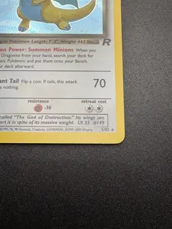 Pokemon TCG Team Rocket Dark Dragonite 5/82 Holo 1st Edition SWIRL VLP - WOTC - Image 2