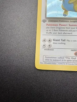 Pokemon TCG Team Rocket Dark Dragonite 5/82 Holo 1st Edition SWIRL VLP - WOTC - Image 3