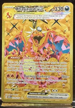 Charizard ex 228/197 Gold Secret Rare Obsidian Flames OBF Pokemon TCG - Image 1