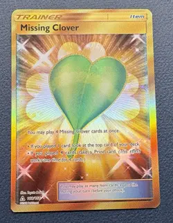 Pokemon Missing Clover 168/156 Ultra Prism Secret Rare Full Art Foil - Image 1