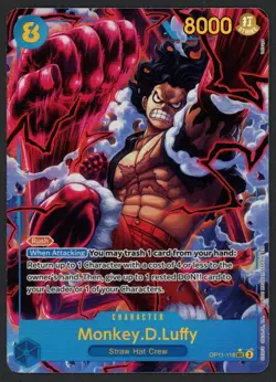 ***FOIL Monkey D Luffy OP11-118-V2 Alternate Art*** One Piece Kid Icarus - Image 1