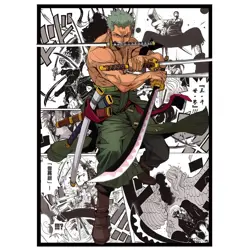 Trading Card ONE PIECE Zoro Iridescent OPCG Card Sleeves 66X91mm Standard Size - Image 3