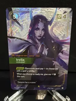 Spiritforged Irelia Overnumbered Foil Card PreRift: Fervent 225/221 English - Image 1