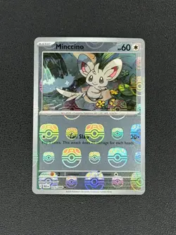 Pokemon TCG Black Bolt Minccino Master Ball Holo Card 075/086 (English) NM - Image 1