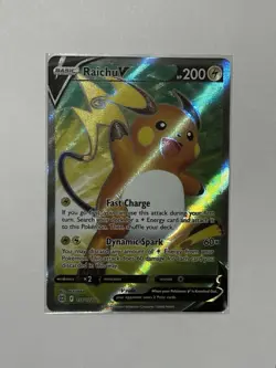 Pokemon TCG Raichu v Brilliant Stars Holo Ultra Rare Card 158/172 Mint Condition - Image 1