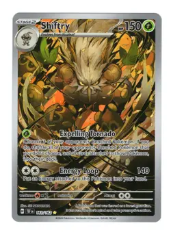 Shiftry Illustration Rare SV05: Temporal Forces 163/162 Pokemon Card NM - Image 1