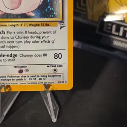 Chansey 003/130 Base Set 2 Holo Rare Vintage Pokemon Card LP - Image 5