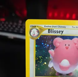 Pokemon TCG Blissey Neo Revelation Holo Rare Card 2/64 LP SWIRL - Image 2