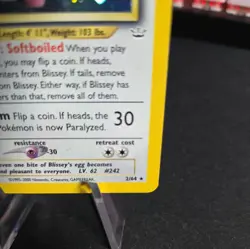 Pokemon TCG Blissey Neo Revelation Holo Rare Card 2/64 LP SWIRL - Image 4
