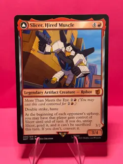 Slicer, Hired Muscle – BOT – Transformers – Mythic – NM – MTG - Image 1