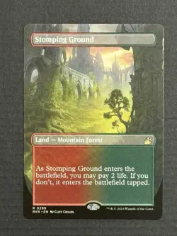 Magic The Gathering Stomping Ground Borderless Non-foil Ravnica Remastered - Image 1