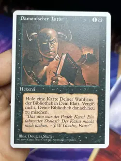 GERMAN FWB Demonic Tutor • With Goethe Quote • NM / Unplayed • Mtg (1852) - Image 1