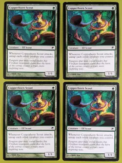 Copperhorn Scout x4 Scars of Mirrodin 4x Playset Magic the Gathering MTG - Image 1