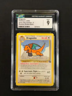 Dragonite Pokemon (1999) Black Star Promo - 5 Mewtwo Strikes Back CGC MINT 9 - Image 1