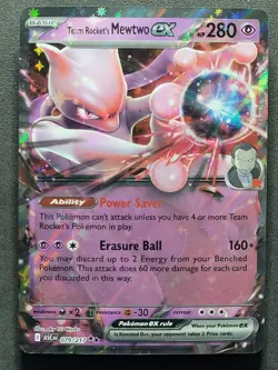 Team Rocket's Mewtwo ex 079/217 Double Rare Ascended Heroes Pokemon TCG - Image 1
