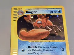 Pokemon Expedition # 15/165 Holo Kingler (E-Reader) Never Played - Image 2