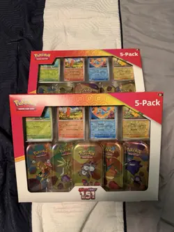 Pokemon TCG: Scarlet & Violet 151 Mini Tin 5-Pack Promo Sealed Box - Image 1