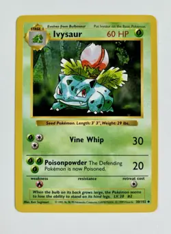 Ivysaur 1999 Pokemon Game Shadowless Base Set #30/102 * Near Mint - Image 1