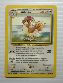 Pidgeotto 22/102 "Tauboga" - Base Set German - Pokemon TCG - LP - Image 1