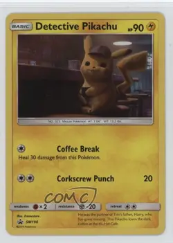 Detective Pikachu Pokemon Sun & Moon Black Star Promo #SM190 - Image 1
