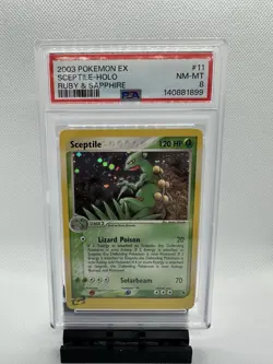 2003 Pokemon EX Sceptile Holo Ruby & Sapphire #11/109 PSA 8 NM-Mint Rare - Image 1