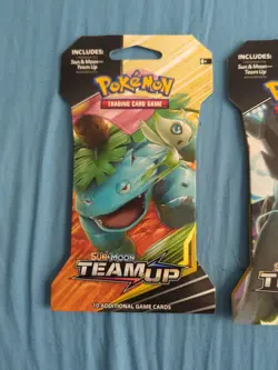 Single Pokemon Sun and Moon Team Up Sleeved Booster Pack Factory Sealed - Image 3