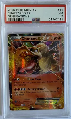 2016 Pokemon XY Generations Charizard EX #11 - PSA 7 - Image 1