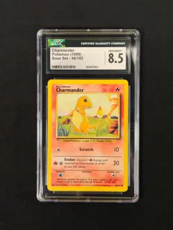 Pokemon Charmander 1999 Base Set 46/102 CGC 8.5 NM/Mint English - Image 1
