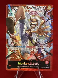 Monkey.D.Luffy ST21-001 - One Piece TCG Starter Deck EX: Gear 5 Foil NM Leader - Image 1