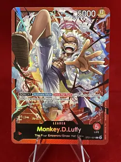 Monkey.D.Luffy ST21-001 - One Piece TCG Starter Deck EX: Gear 5 Foil NM Leader - Image 3