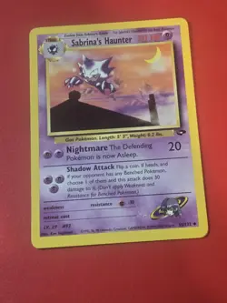 Sabrina’s Haunter 55/132 Gym Challenge Pokemon Card LP Vintage 2000 - Image 1