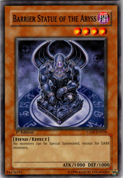 Yugioh TCG - 1x Barrier Statue of the Abyss - CDIP-EN018 - LP - Common, 2006 1st - Image 1