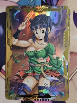 DragonBall Z Super Heros DBZ Yurin Waifu Custom Anime Sexy Holo Foil Card - Image 1