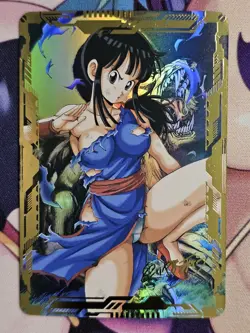 DragonBall Z Super Heros DBZ Chi-Chi Waifu Custom Anime Sexy Holo Foil Card - Image 1