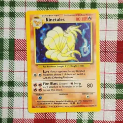 Pokemon TCG Ninetales Base Set Holo Rare Card 12/102 1999 Wizards - Image 1