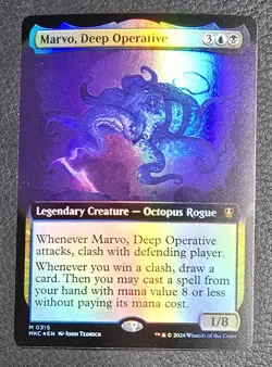 Marvo, Deep Operative (Extended Art) Foil NM MTG Murders At Karlov Manor CDR - Image 1