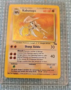 Kabutops Holo Rare Card from the Fossil set of the Pokemon TCG 9/62 - Image 3